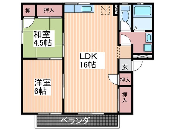 サンブランシェ　Ｂ棟の物件間取画像